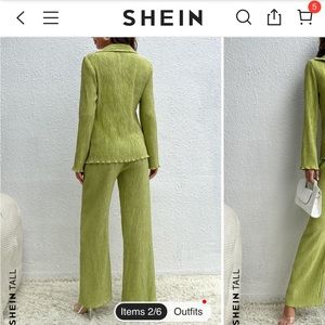 Silly set size M. Never worn it. The color is more like a like green